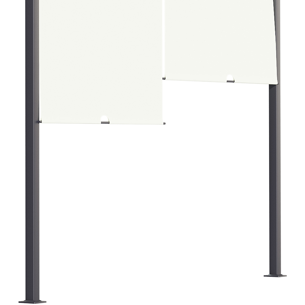 Outsunny 3 x 4m Cream White Garden Pergola with LED Lights Image 3