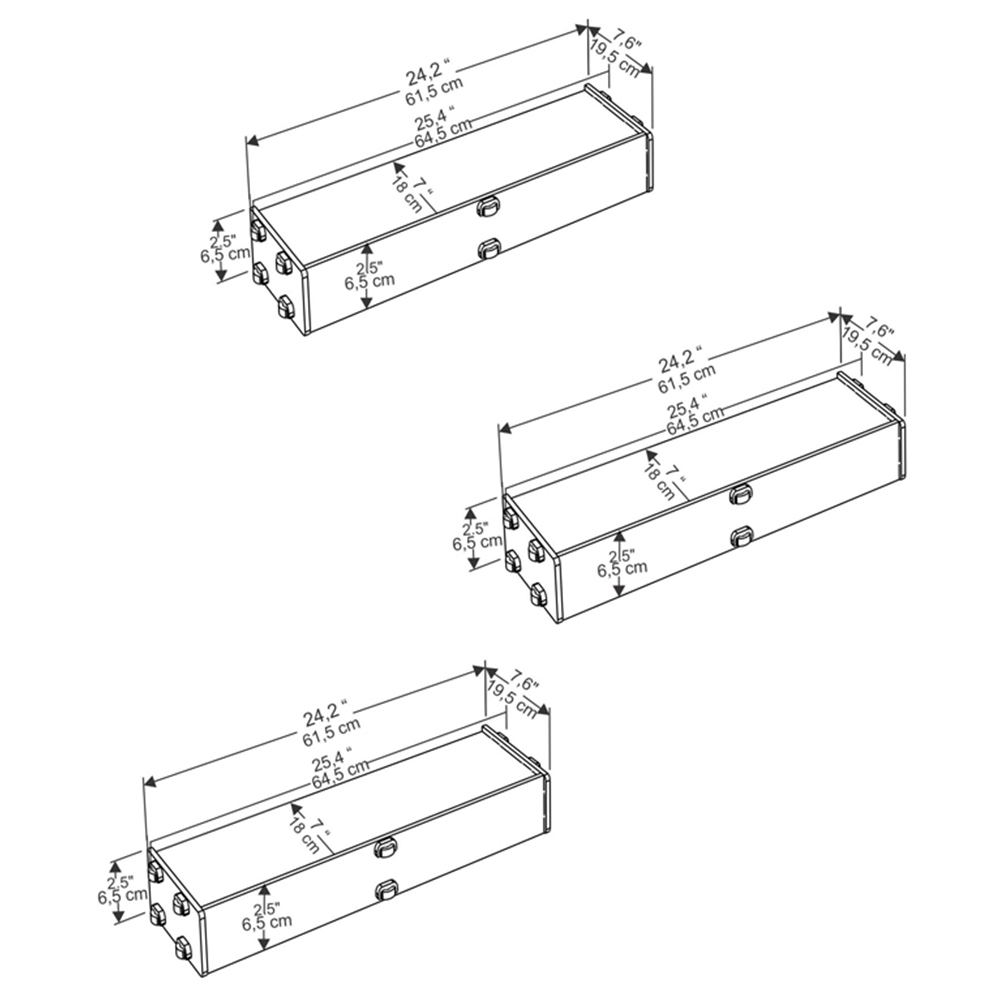 Decorotika Hiko Wall Mounted Shelf 3 Pack Image 7