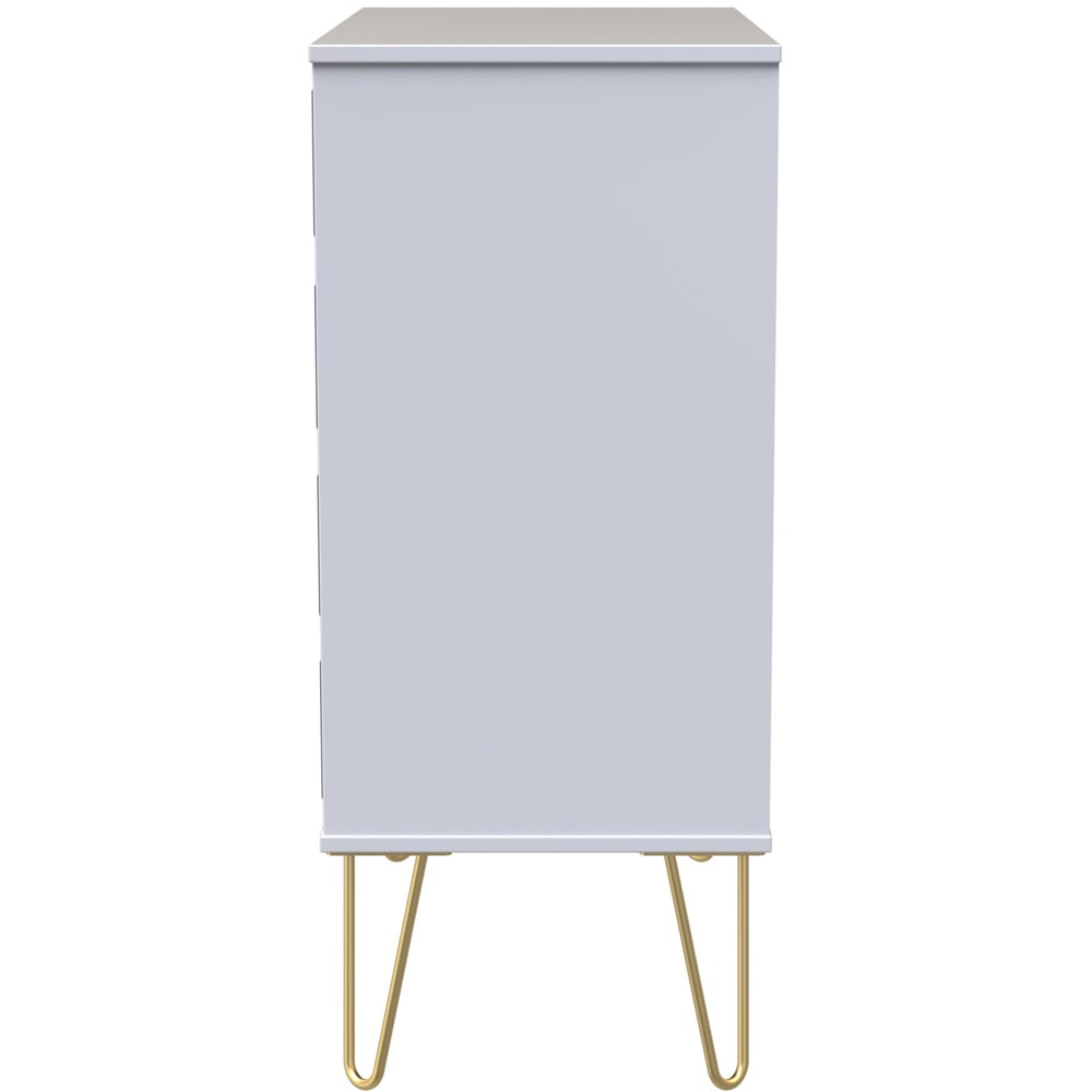 Crowndale Cube 4 Drawer Matt Indigo and White Chest of Drawers Ready Assembled Image 4