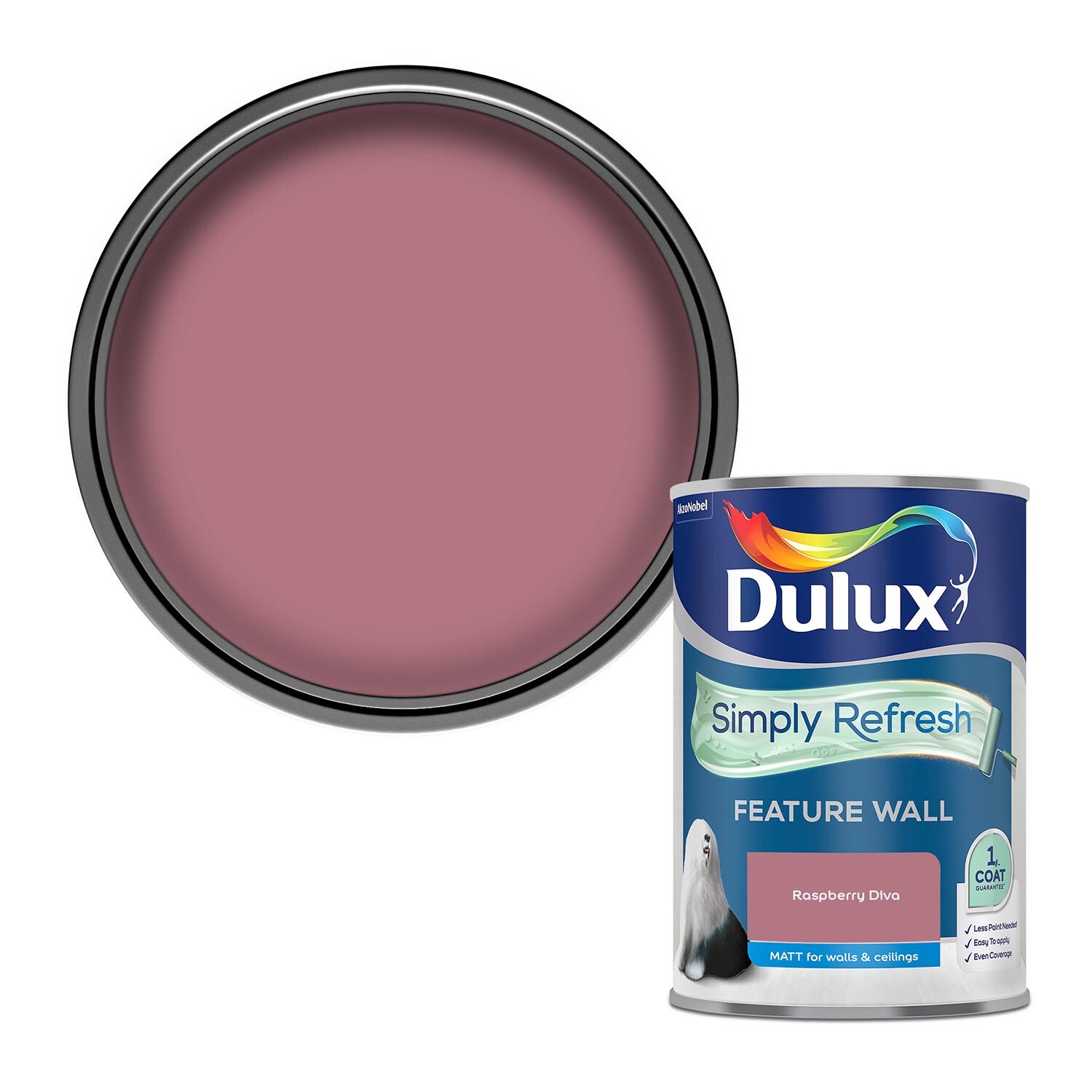 Dulux Simply Refresh One Coat Paint - Raspberry Diva Image 1