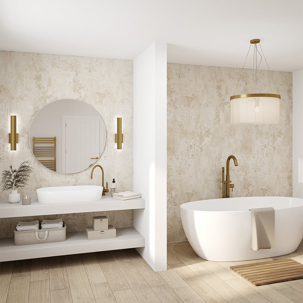 Wetwall Alloy Terra Light Shower Wall Panel 900mm Image 1