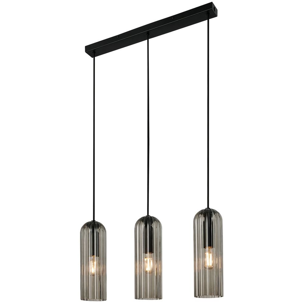 Nordlux Miella 3 Rail Smoked Pendant Light Image 4