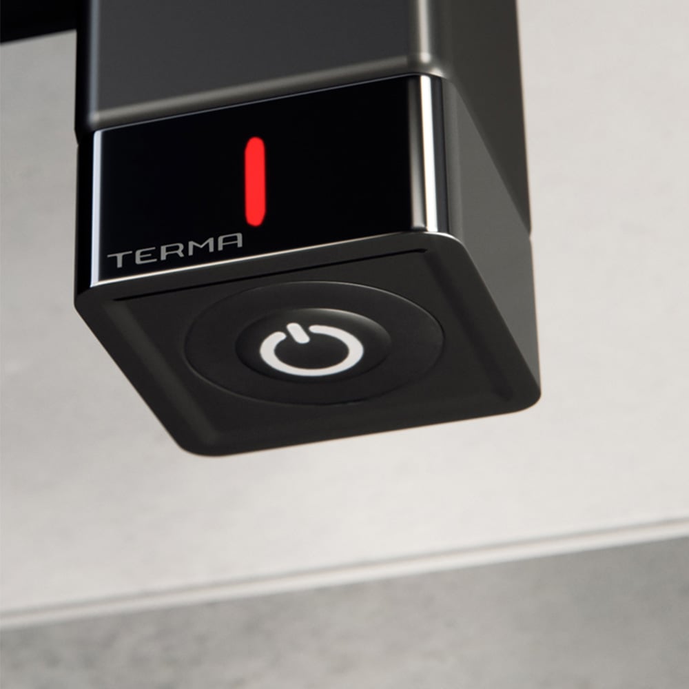 Terma Simple One Heban Black Electric Towel Rail 1440 x 500mm Image 4