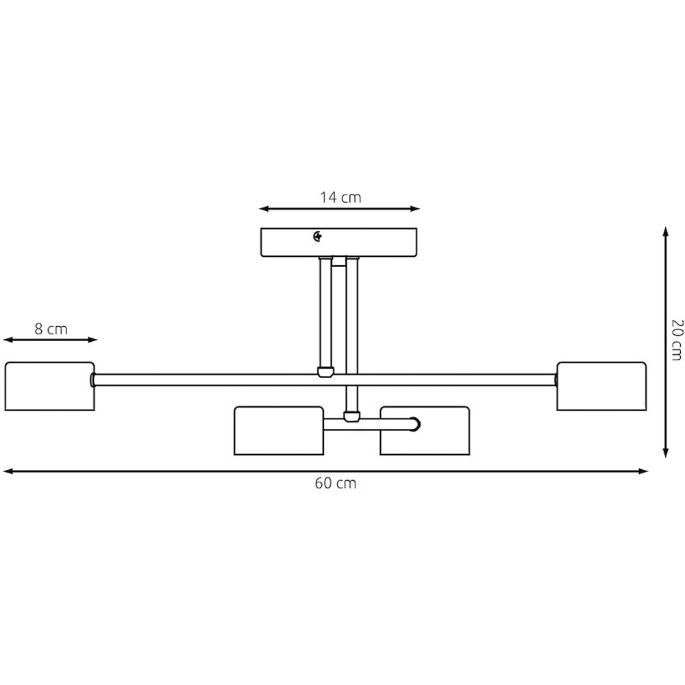 Emibig Halo 4 Light Black GX53 Ceiling Light Image 9