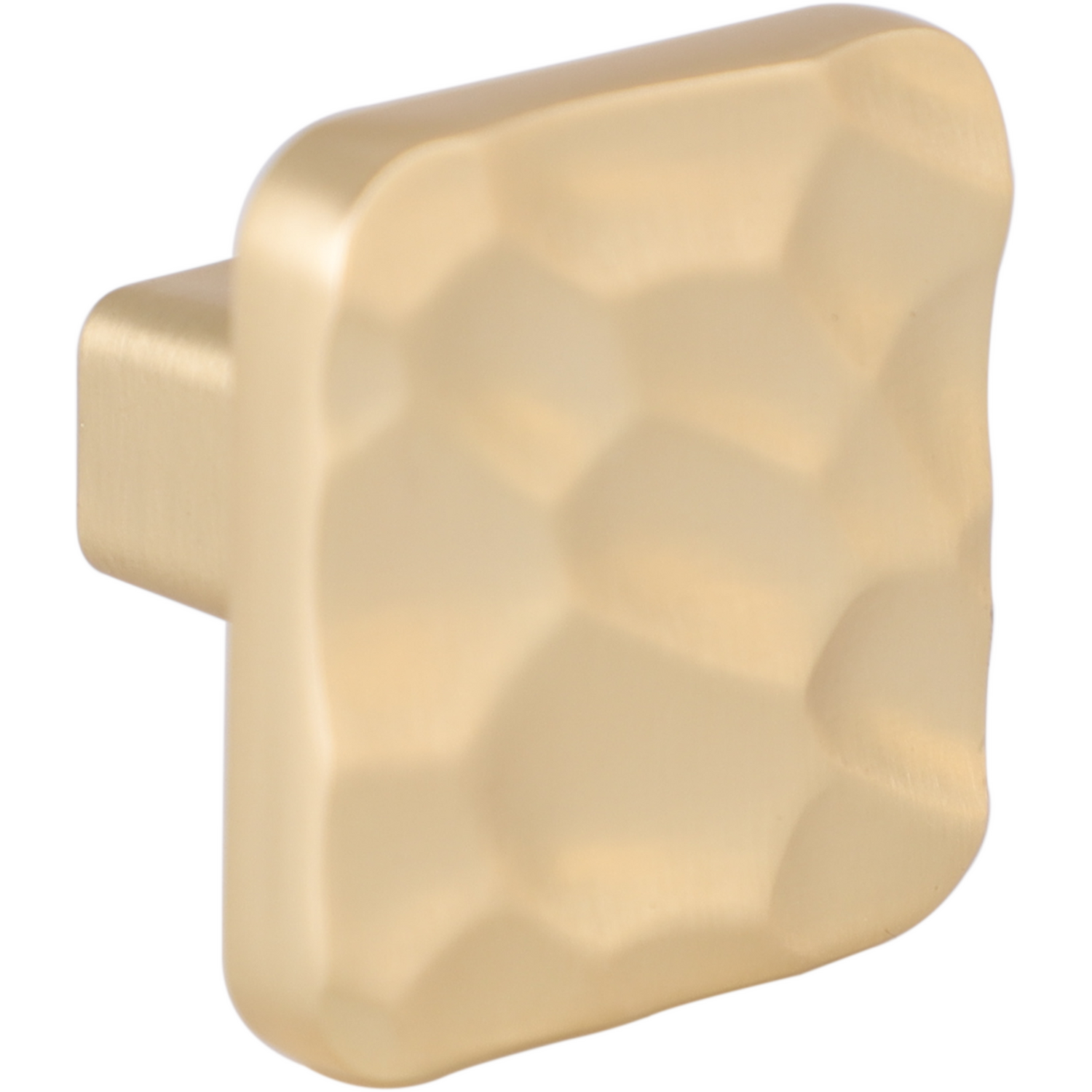 Pack of 4 Dalston Hammered Cabinet Knobs Brushed Brass Image 4