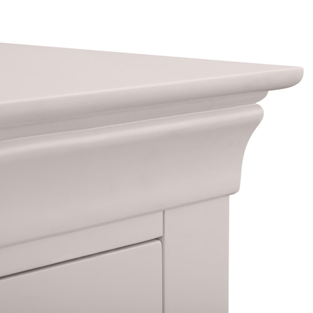 Julian Bowen Clermont 5 Drawer Light Grey Chest of Drawers Image 5