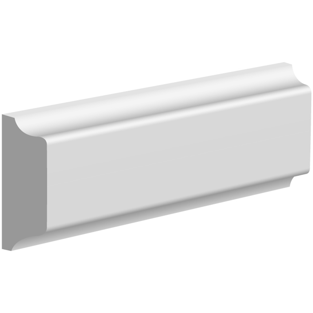 National Skirting White Jive Primed Dado Rail 18mm 50 x 4200mm Image 1