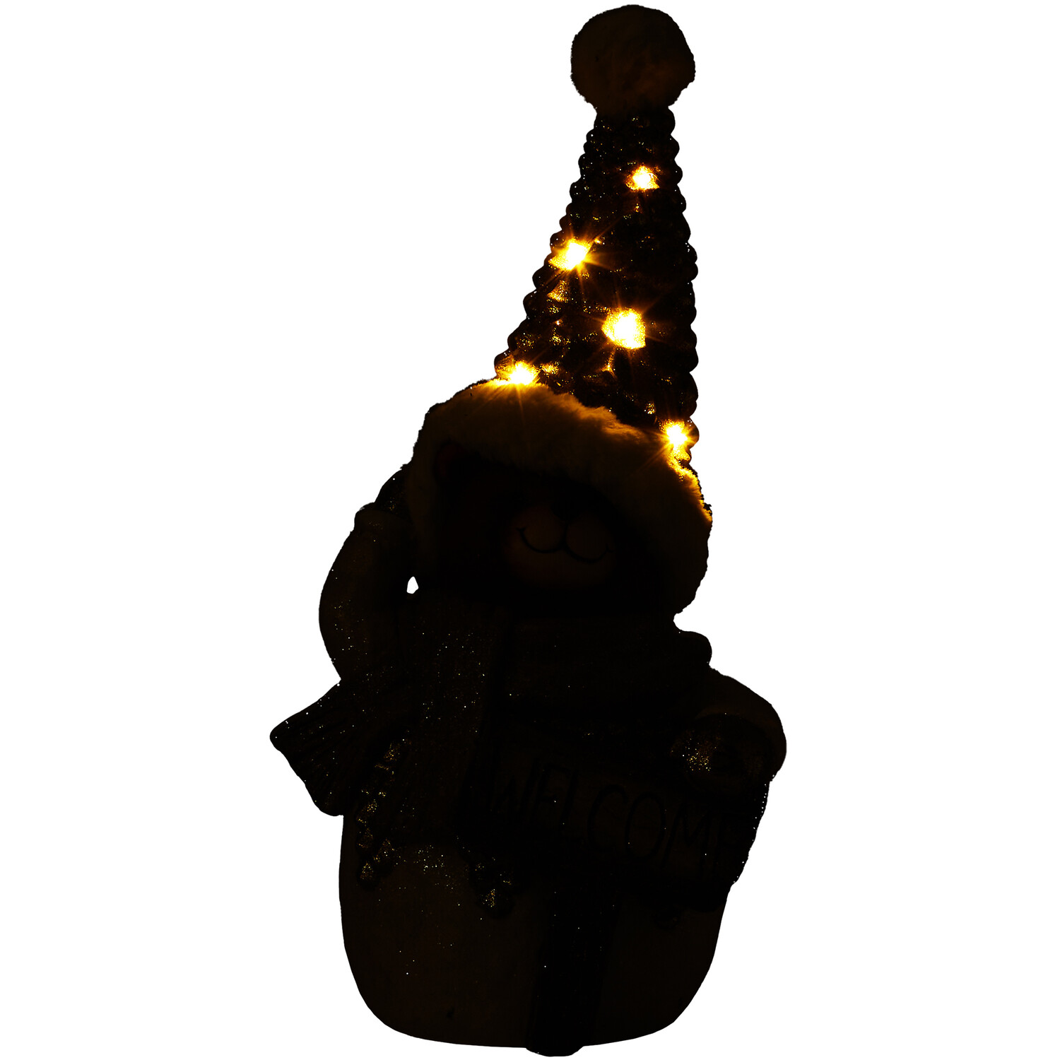 LED Welcome Bear Ornament - White Image 4