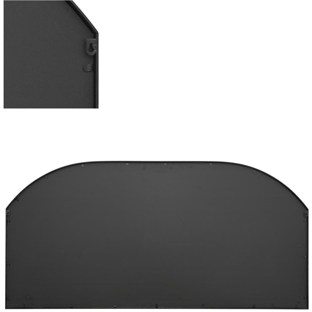 MirrorOutlet The Arcus Black Metal Arched Outdoor Window Garden Wall Mirror 174 x 85cm Image 4