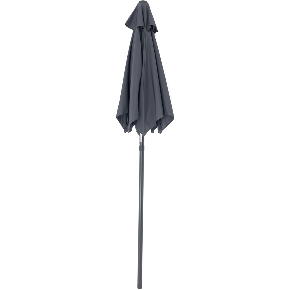 Charles Bentley Grey Metal Crank Parasol 2m Image 3