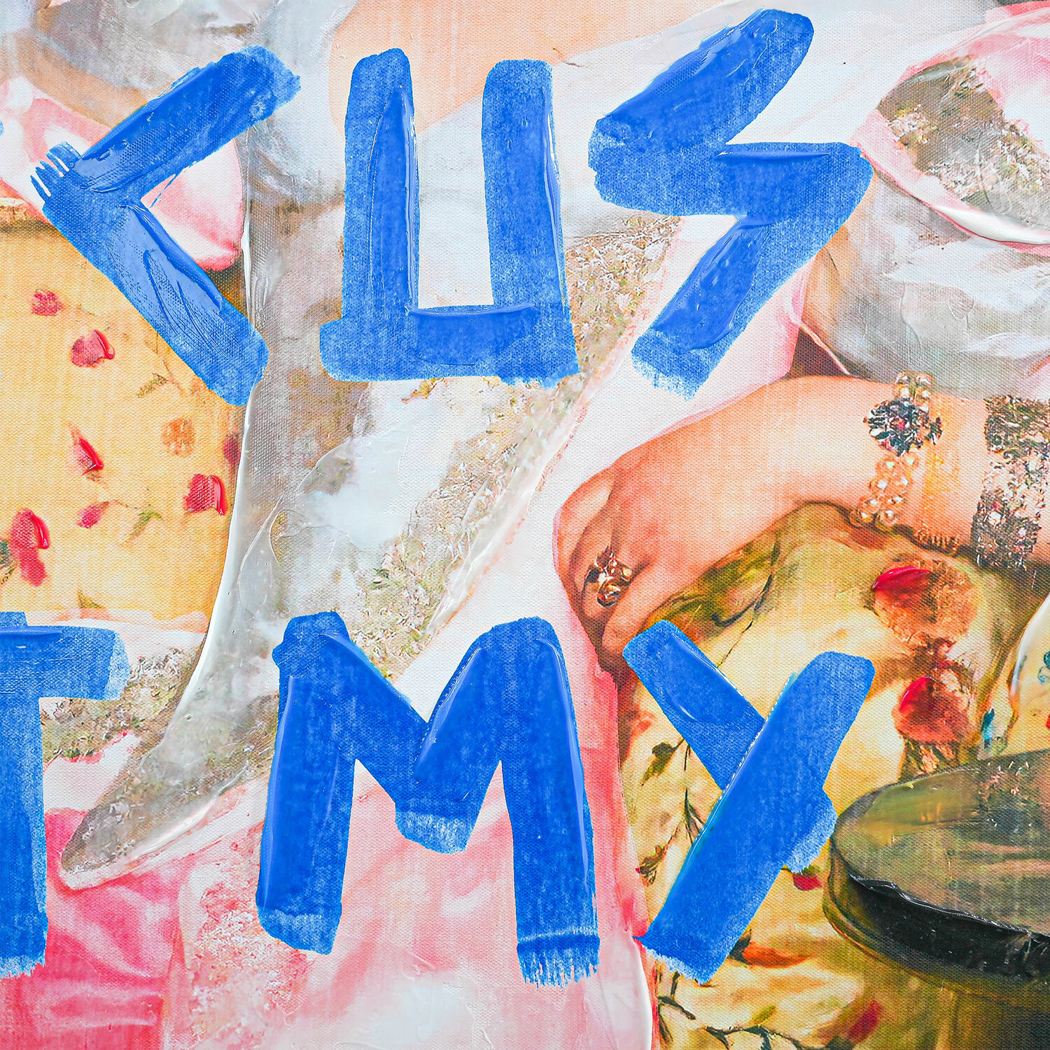 Not My Circus Vintage Hand Painted Canvas Red Image 10