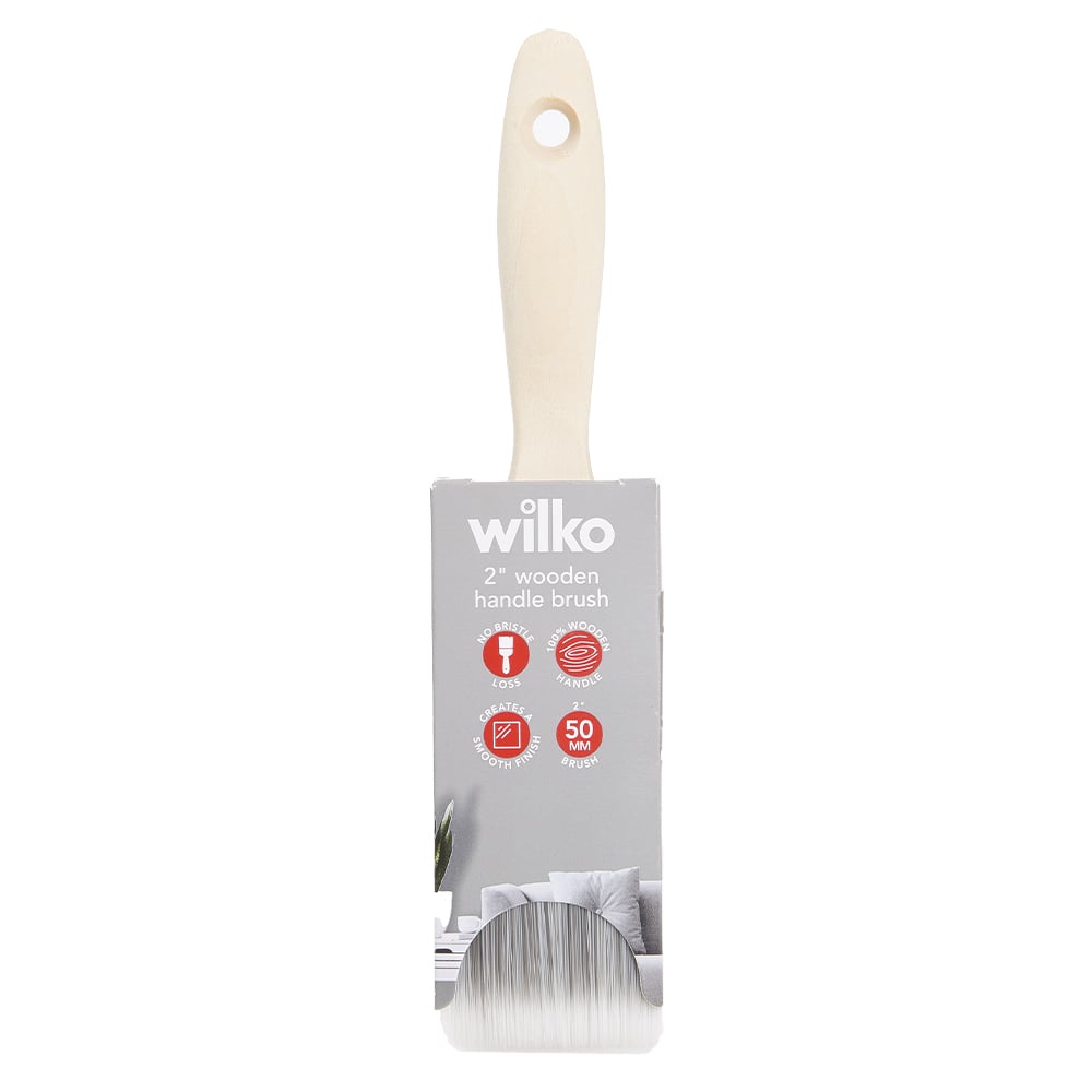 Wilko 2 inch Wooden Brush Image 2