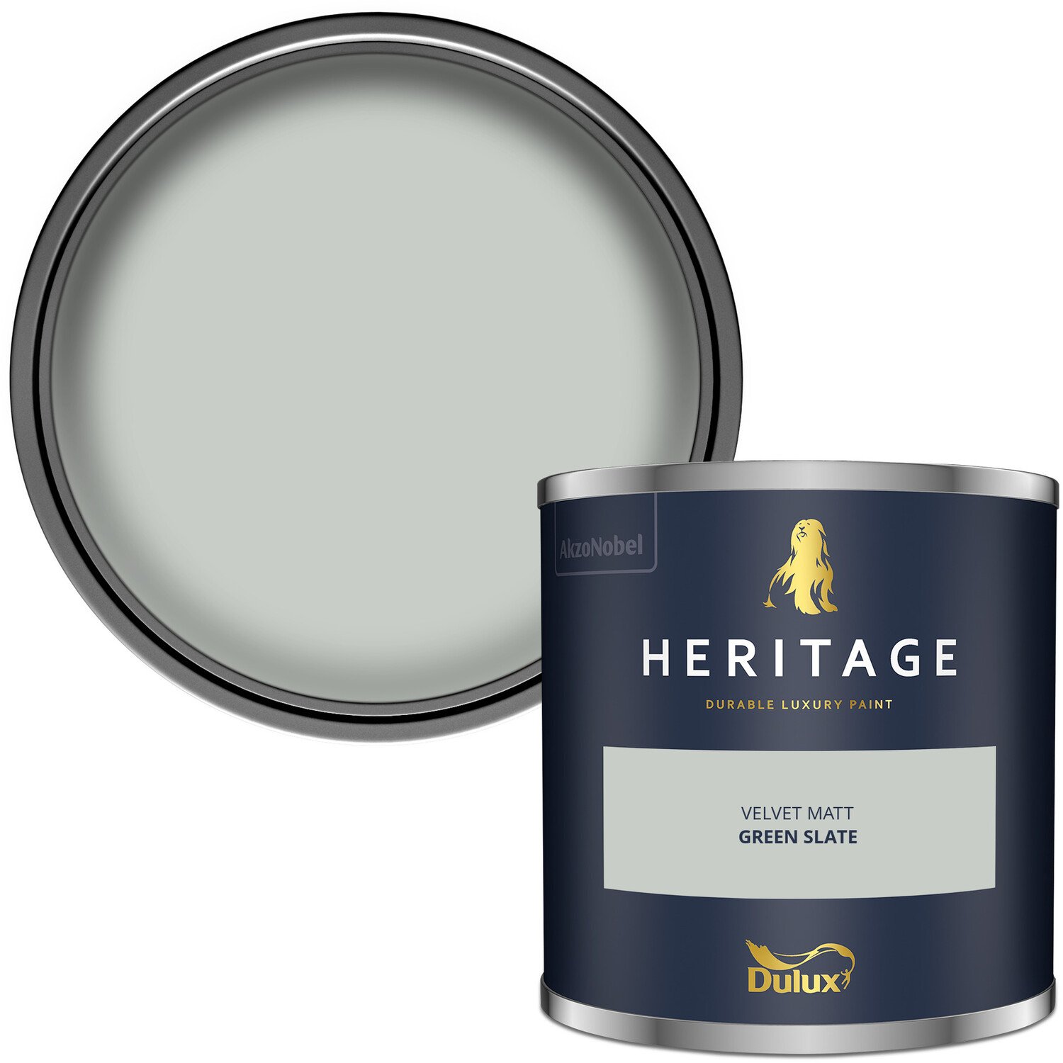 Dulux Heritage Walls and Ceilings Green Slate Velvet Matt Emulsion Paint Tester Image 2