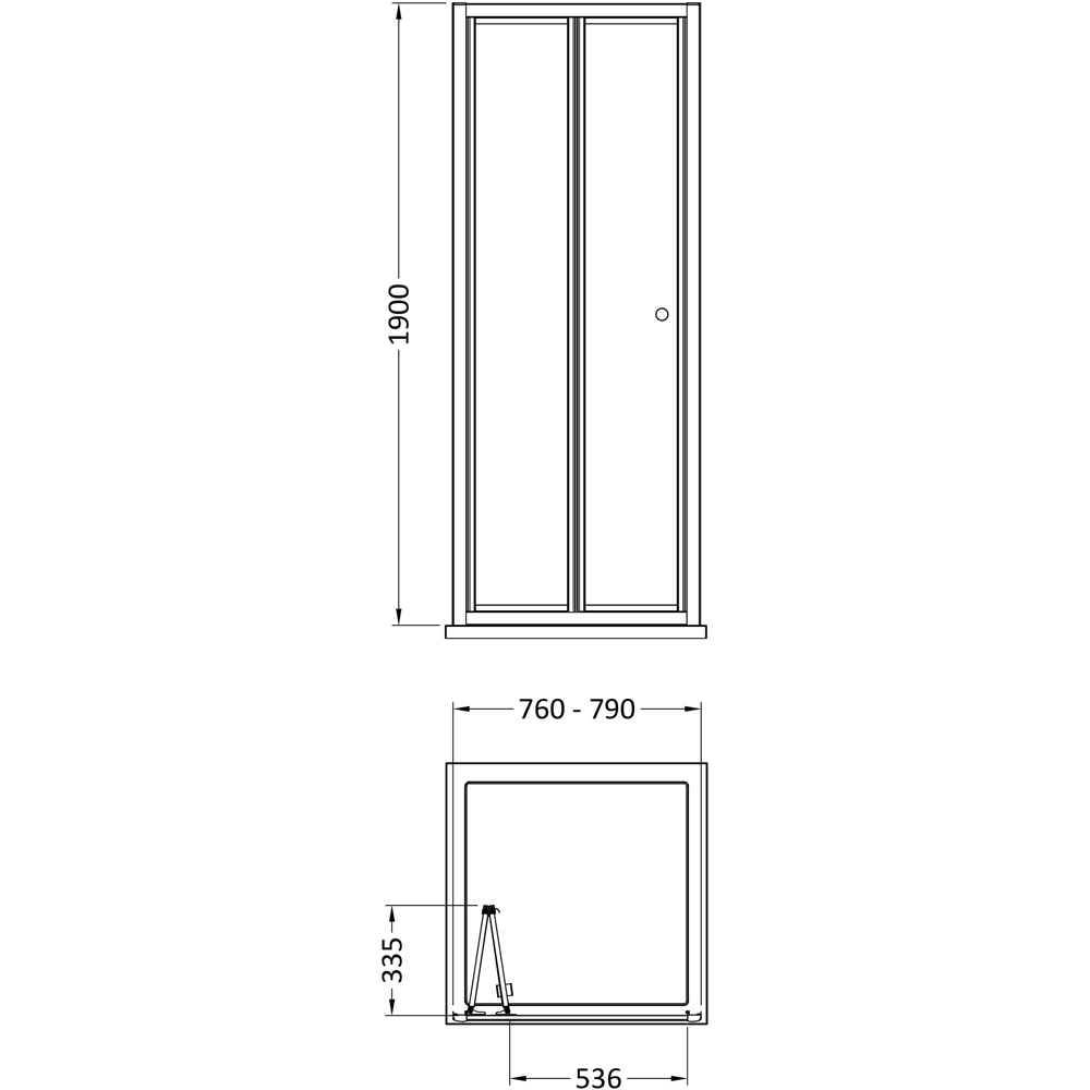 Oem Brushed Brass Bi-Fold Door 800mm Image 2
