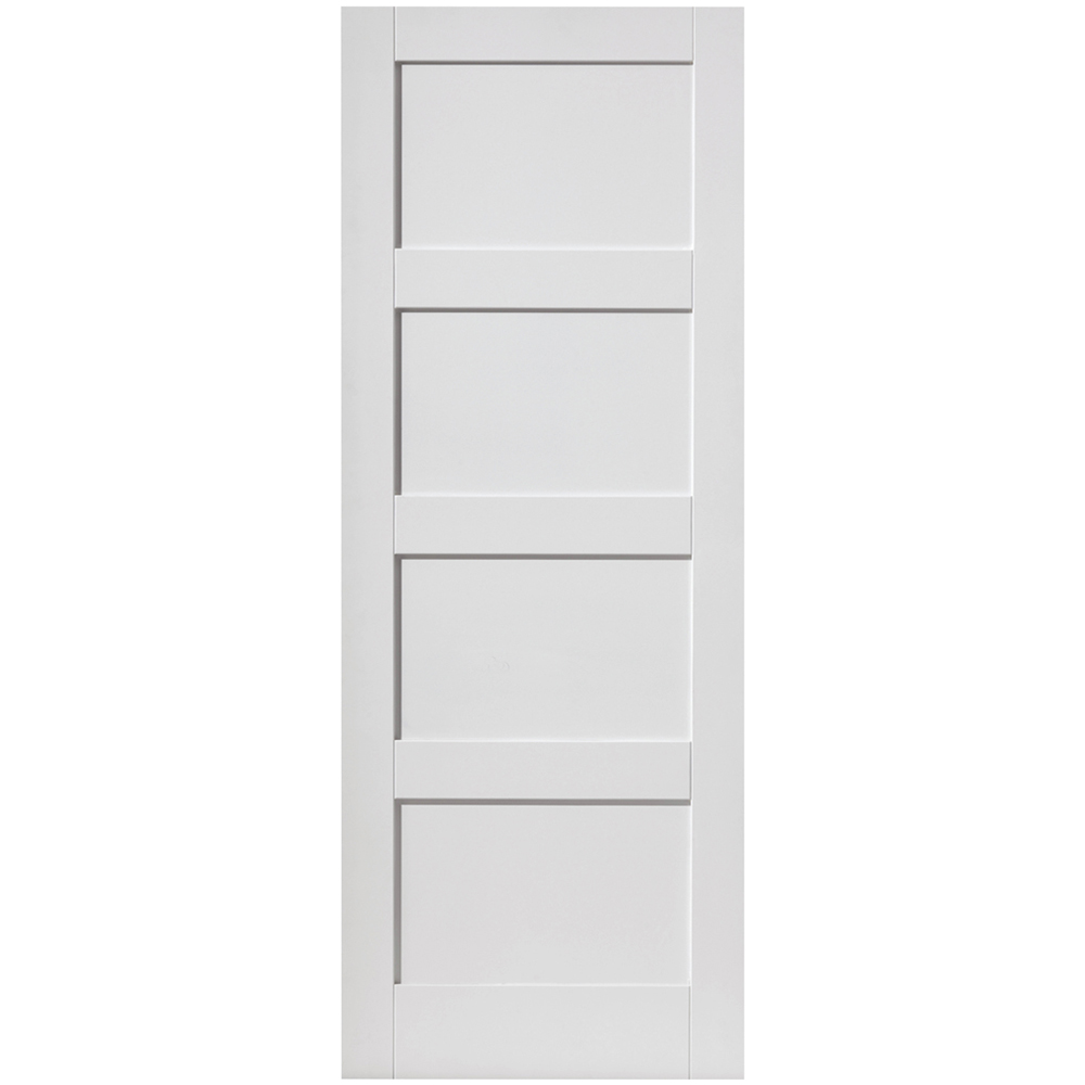 JB Kind Montserrat Shaker 4 Panel White Internal Door 1981 x 762mm Image 1