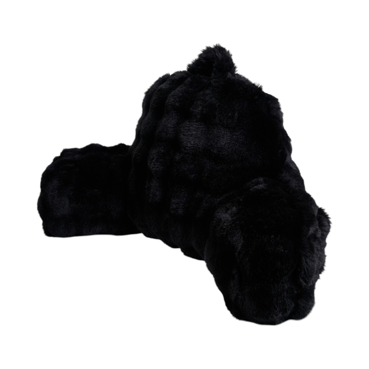 Bubble Faux Fur Cuddle Chair Black Image 3
