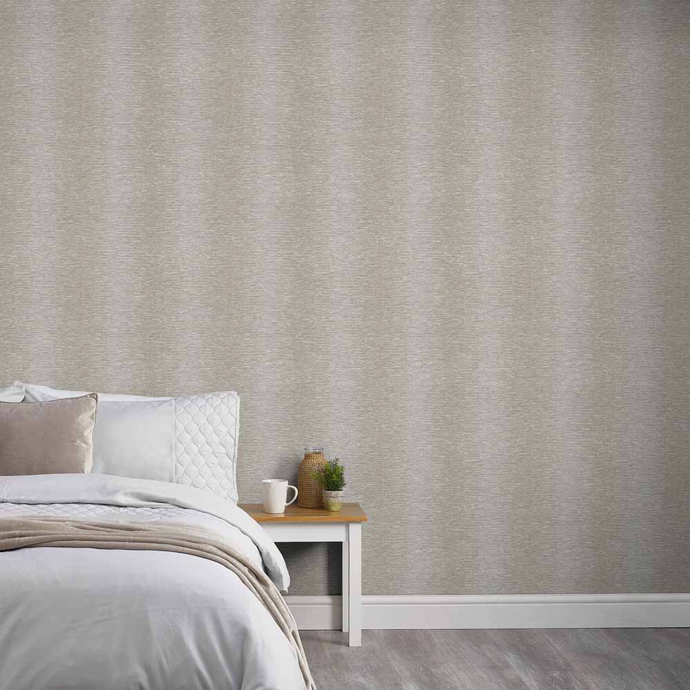 Grandeco Zezi Neutral Beige Blown Textured Vinyl Wallpaper Image 3