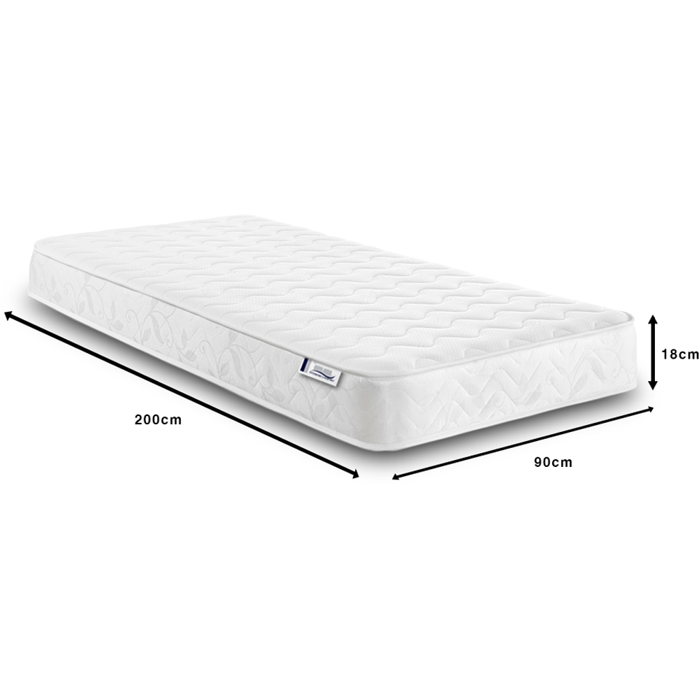 Extreme Comfort Cooltouch Colours European Single White Memory Foam and Spring Mattress Image 6