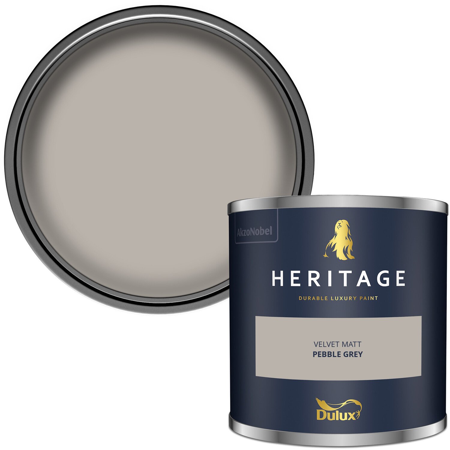Dulux Heritage Walls and Ceilings Pebble Grey Velvet Matt Emulsion Paint Tester Image 2