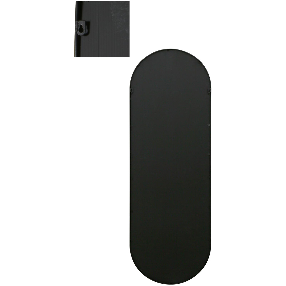 MirrorOutlet The Vultus Black Metal Double Arched Garden Wall Mirror 160 x 55cm Image 4