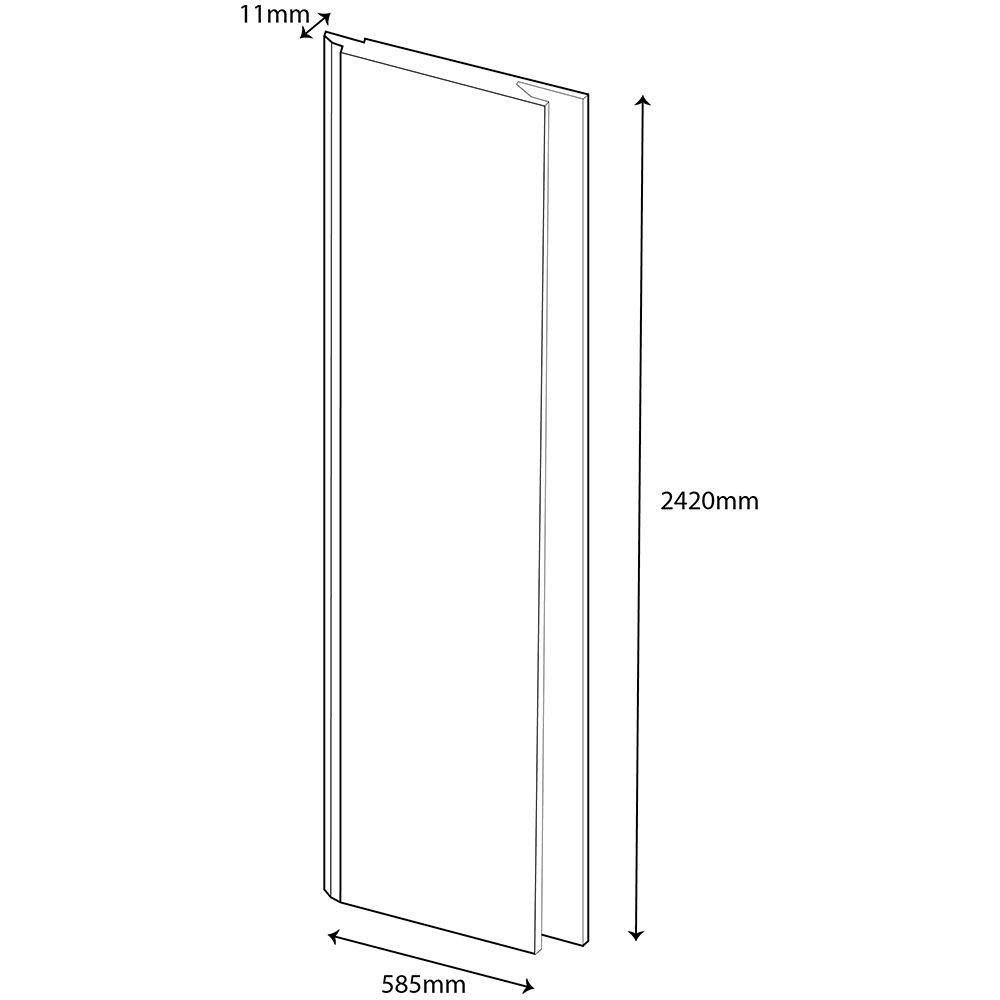 Wetwall Mermaid 2420 x 585mm Marmo Venezia Tongue and Groove Plywood Shower Wall Panel Image 5