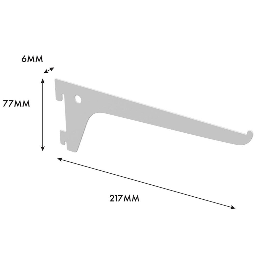 Homebase 20cm 10 Pack Single Slot Shelving System Bracket Image 5