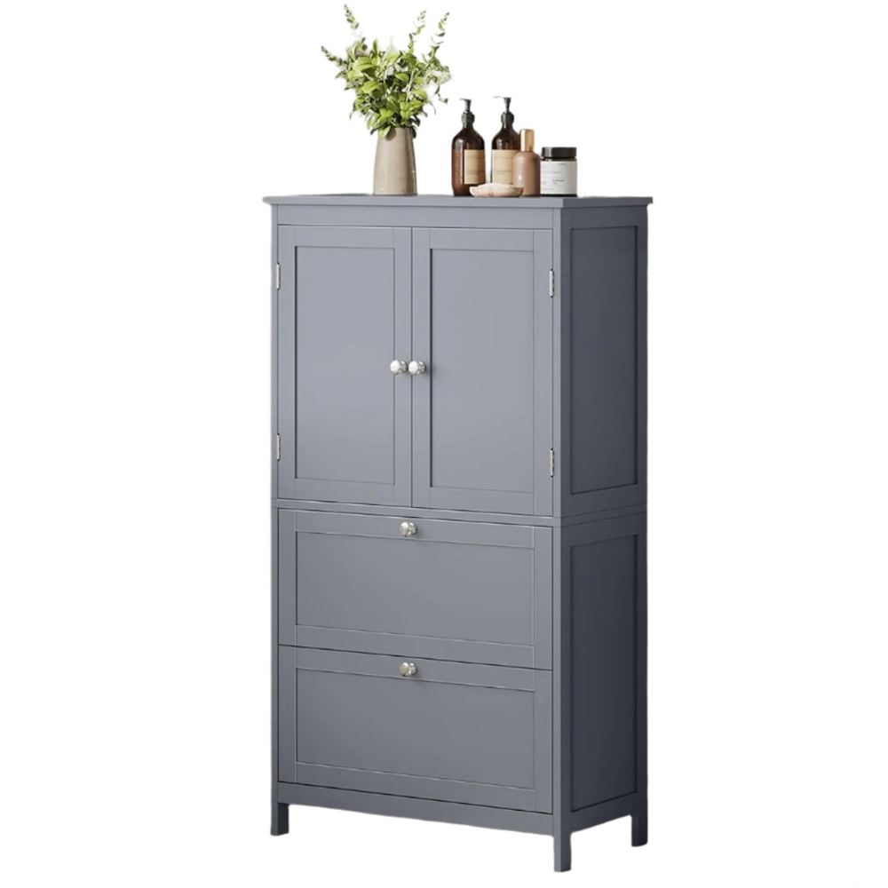 Modcraft 2 Door 2 Drawer Grey Bathroom Storage Cabinet Image 2