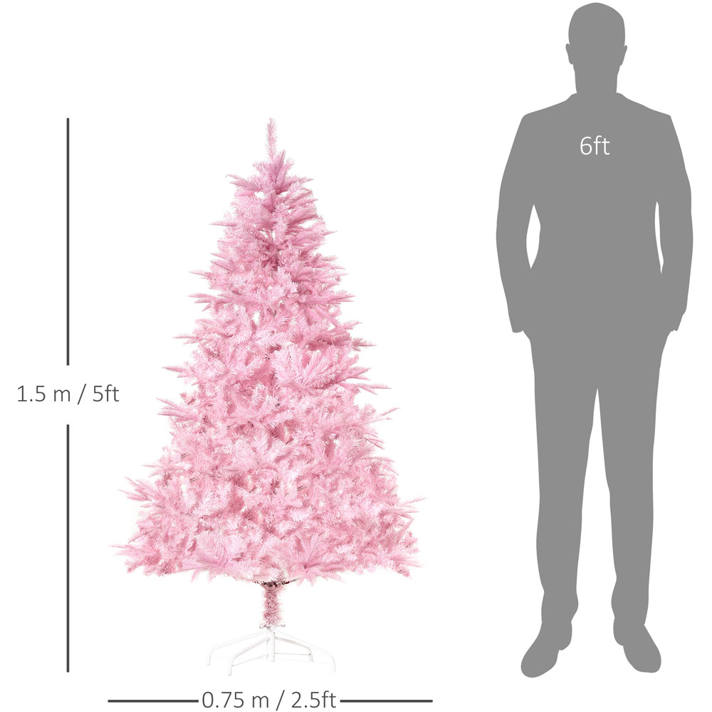 Everglow Pink Artificial Christmas Tree 5ft Image 7