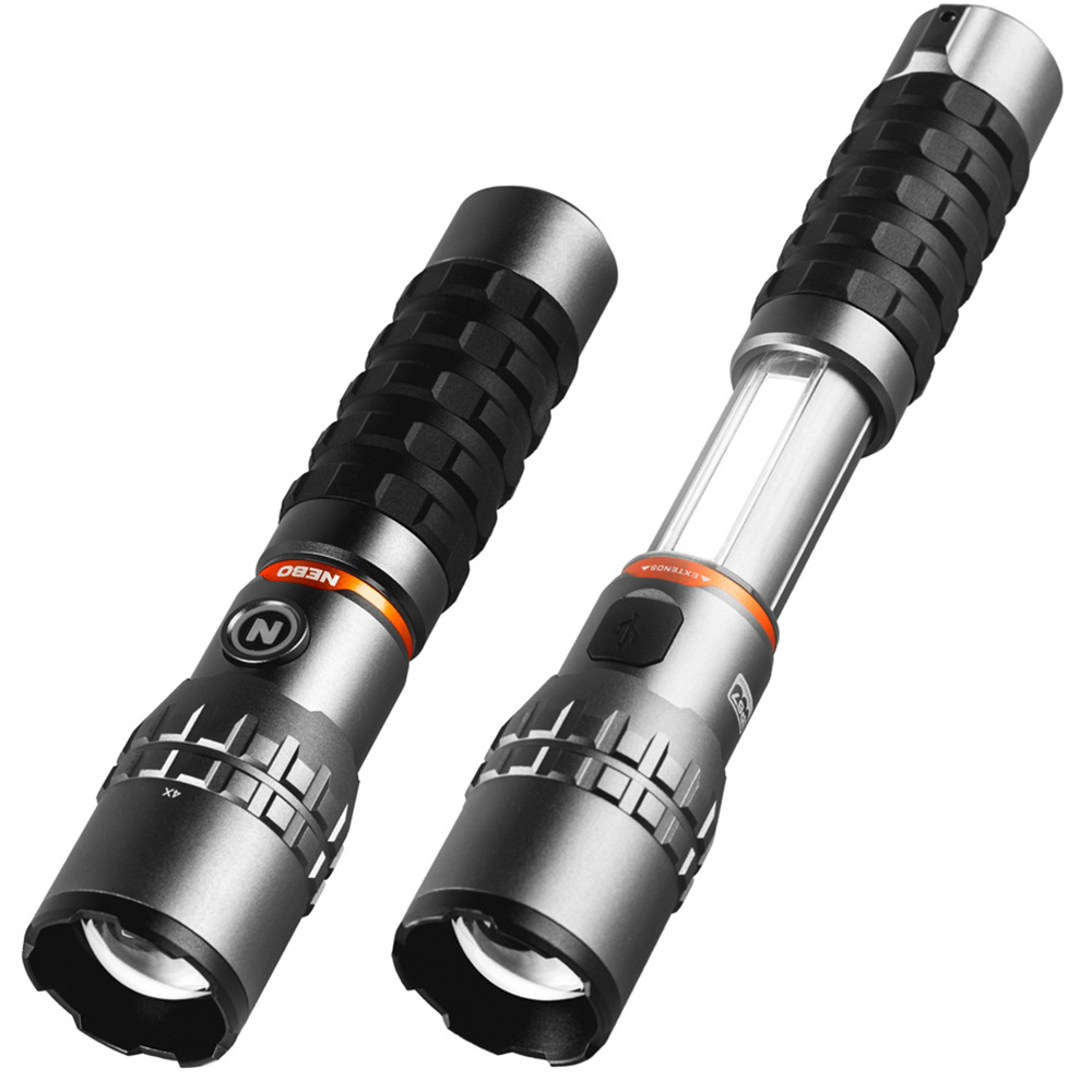 Nebo Slyde King 2K 2000 Lumens Rechargeable Flashlight with Side-to- Reveal COB Work Light Image 3
