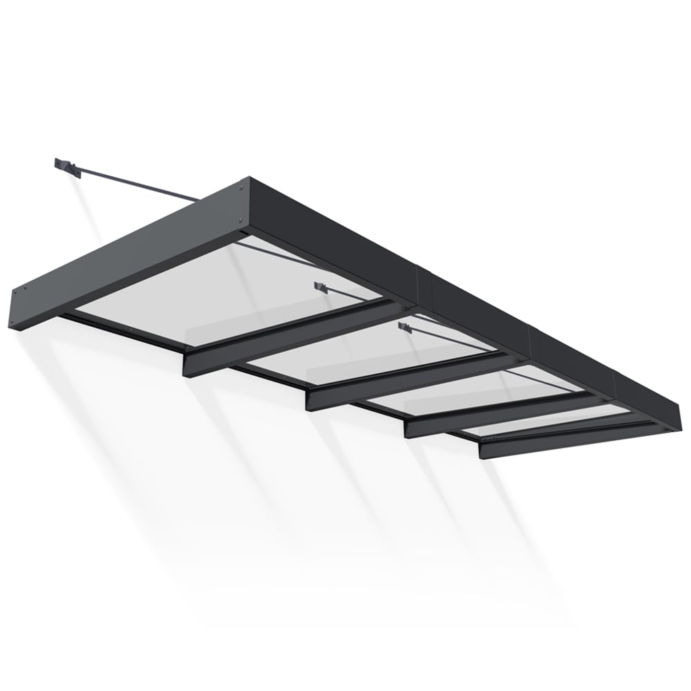 Palram Canopia Sophia XL 4000 Grey Clear Door Canopy 3.79 x 1.4m Image 2