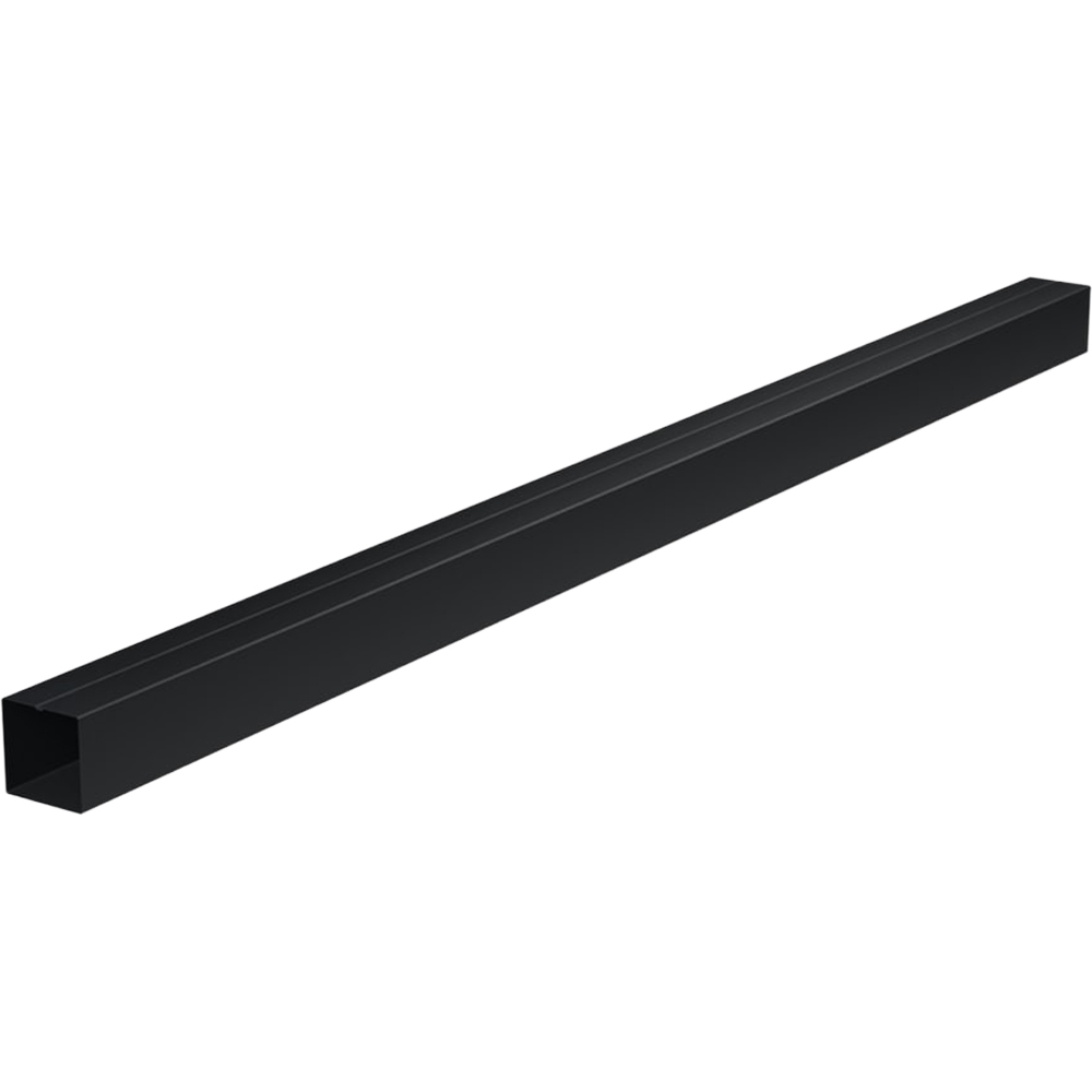 Galeco Square Steel Socket Downpipe Kit Black 80mm Image 2
