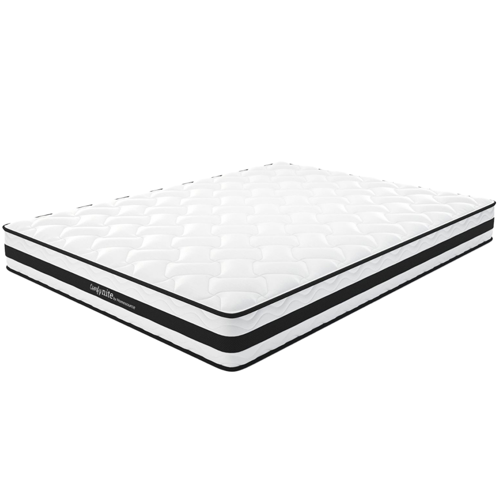 Home Source Orion Double White Quilted Medium Firm Bonnell Coil Mattress Image 1