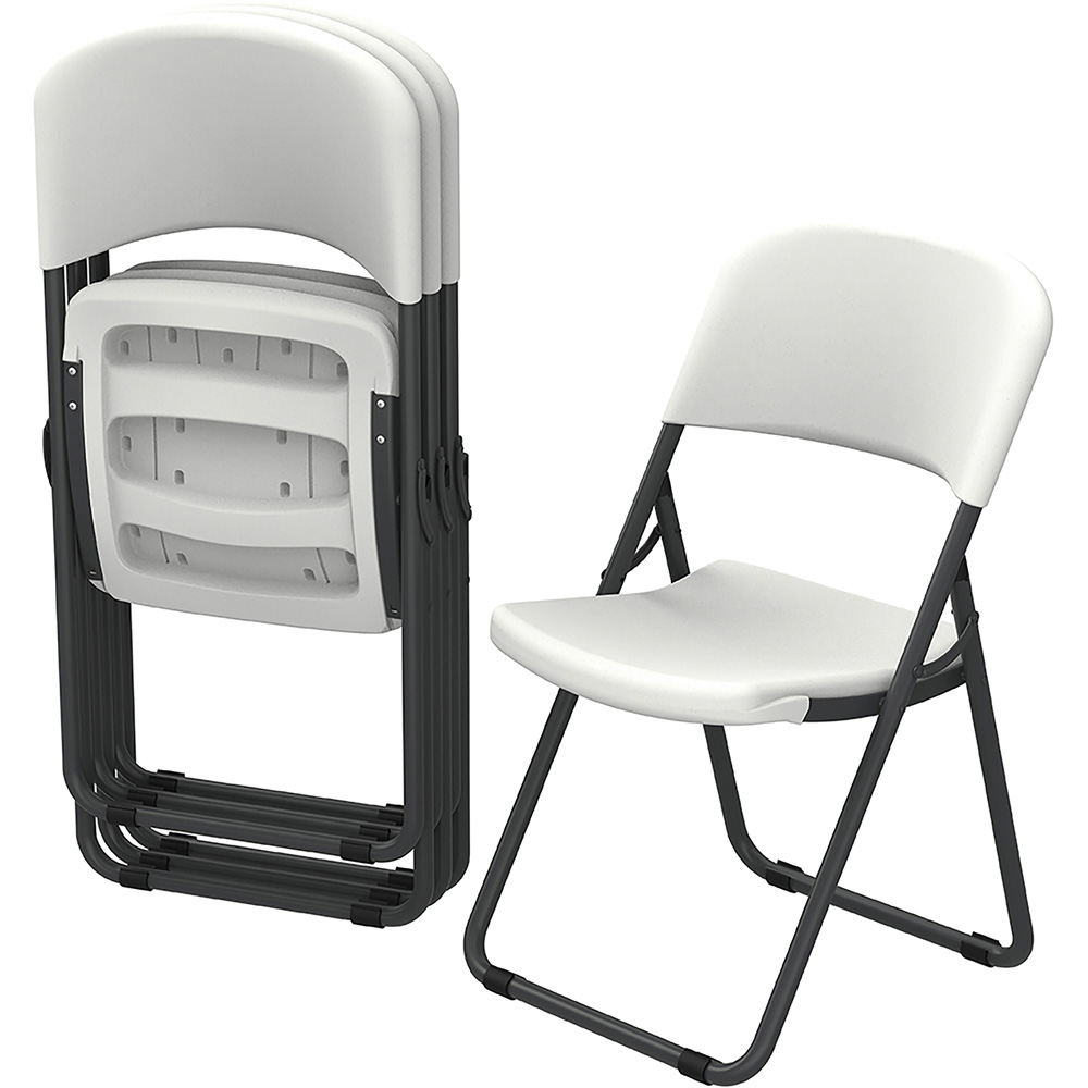Lifetime Products Set of 4 Foldable Loop Leg Chair Image 4