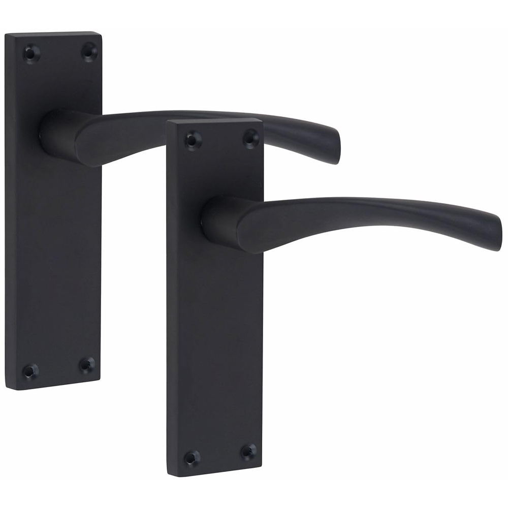 Golden Grace Black Victorian Scroll Astrid Door Handle Set 4 Pack Image 3