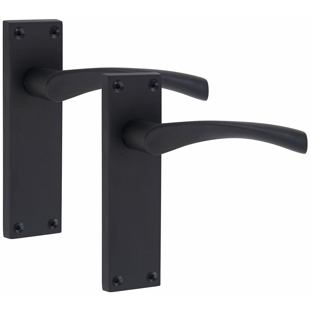 Golden Grace Black Victorian Scroll Astrid Hinge Door Handle Set 5 Pack Image 3