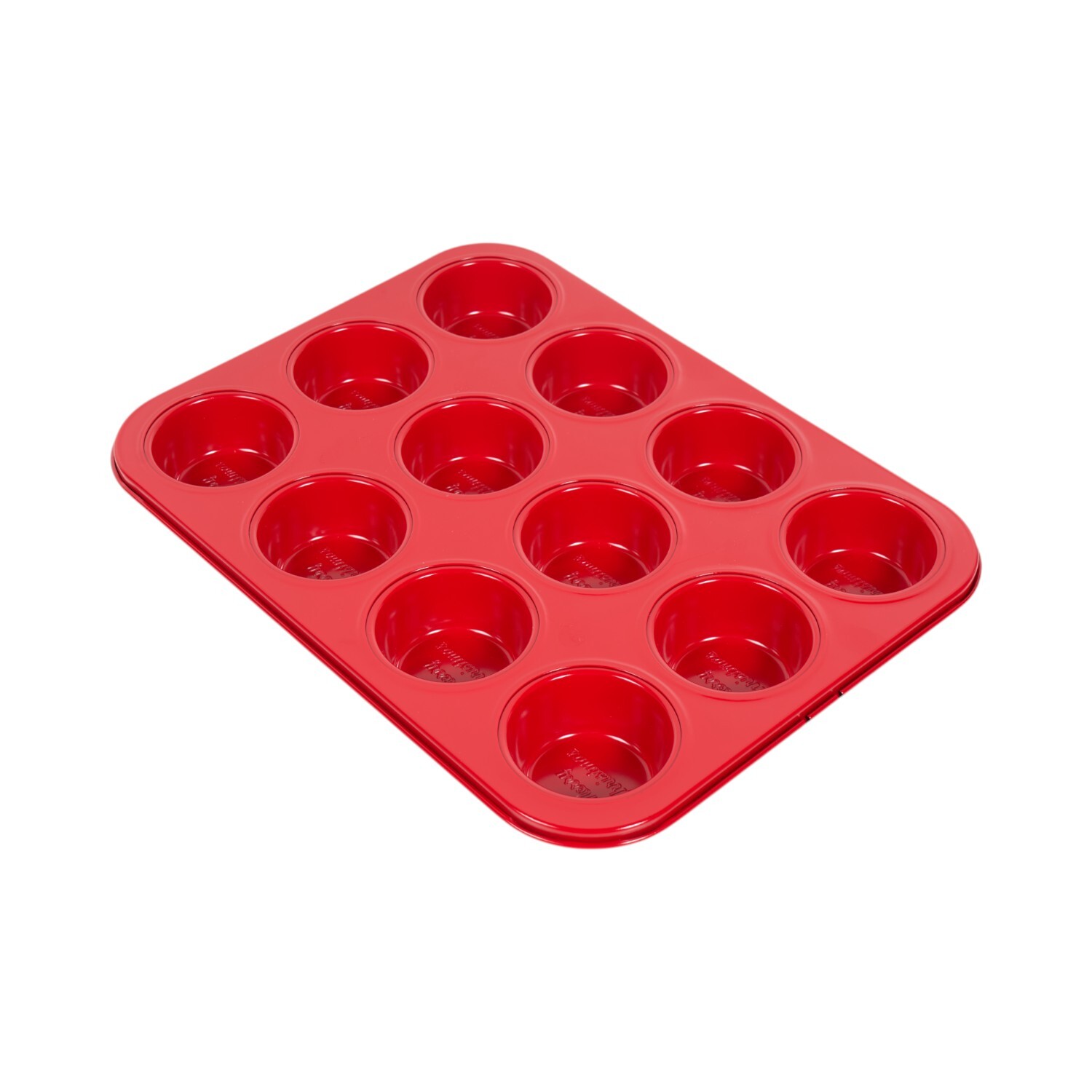 12 Cup Merry Christmas Muffin Pan Red Image 3