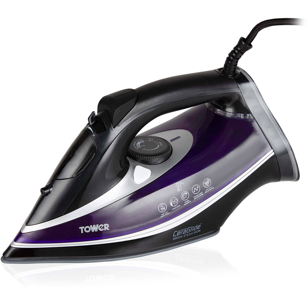 Tower T22013PR CeraGlide Ultra Speed Iron 3100W Image 6