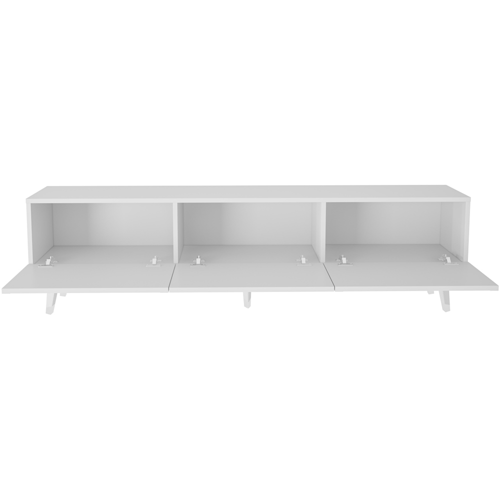 Decorotika Milagro 3 Cabinet White and Silver TV Unit Image 6