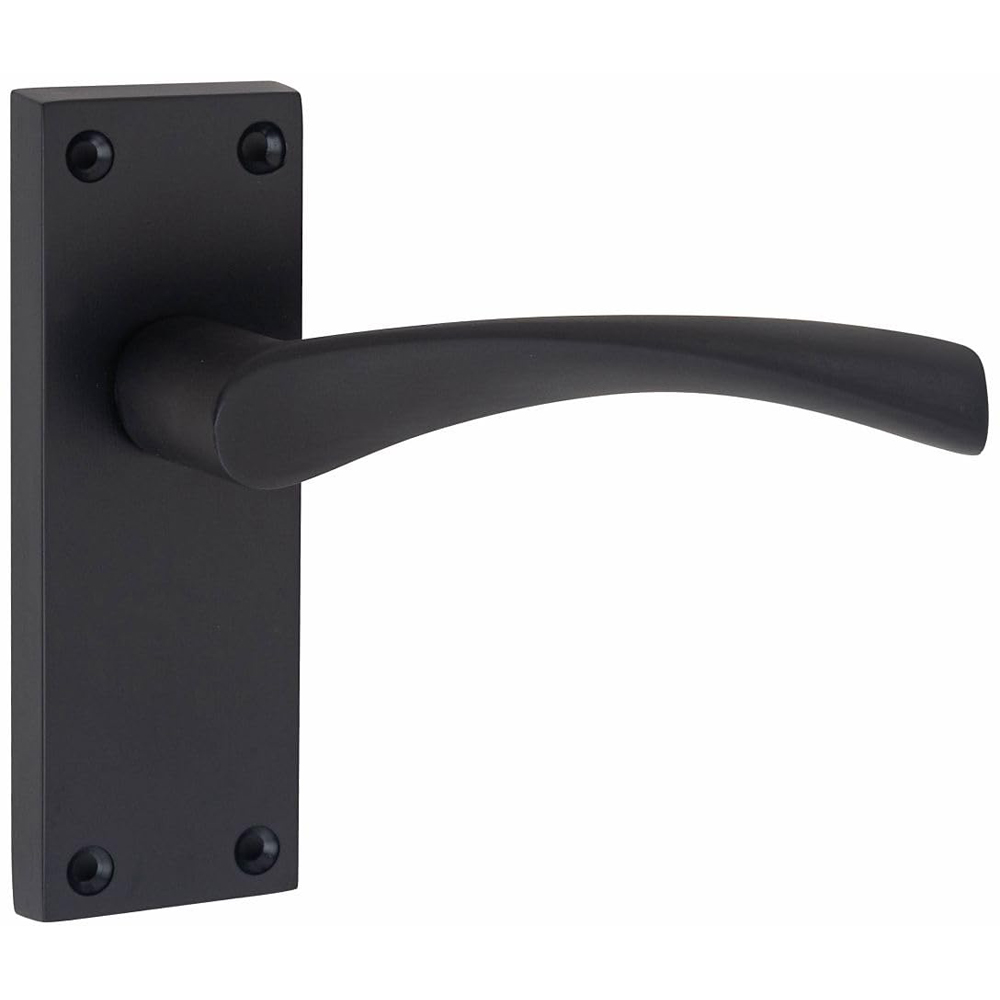 Golden Grace Matt Black Victorian Scroll Astrid Door Handle Set 6 Pack Image 3