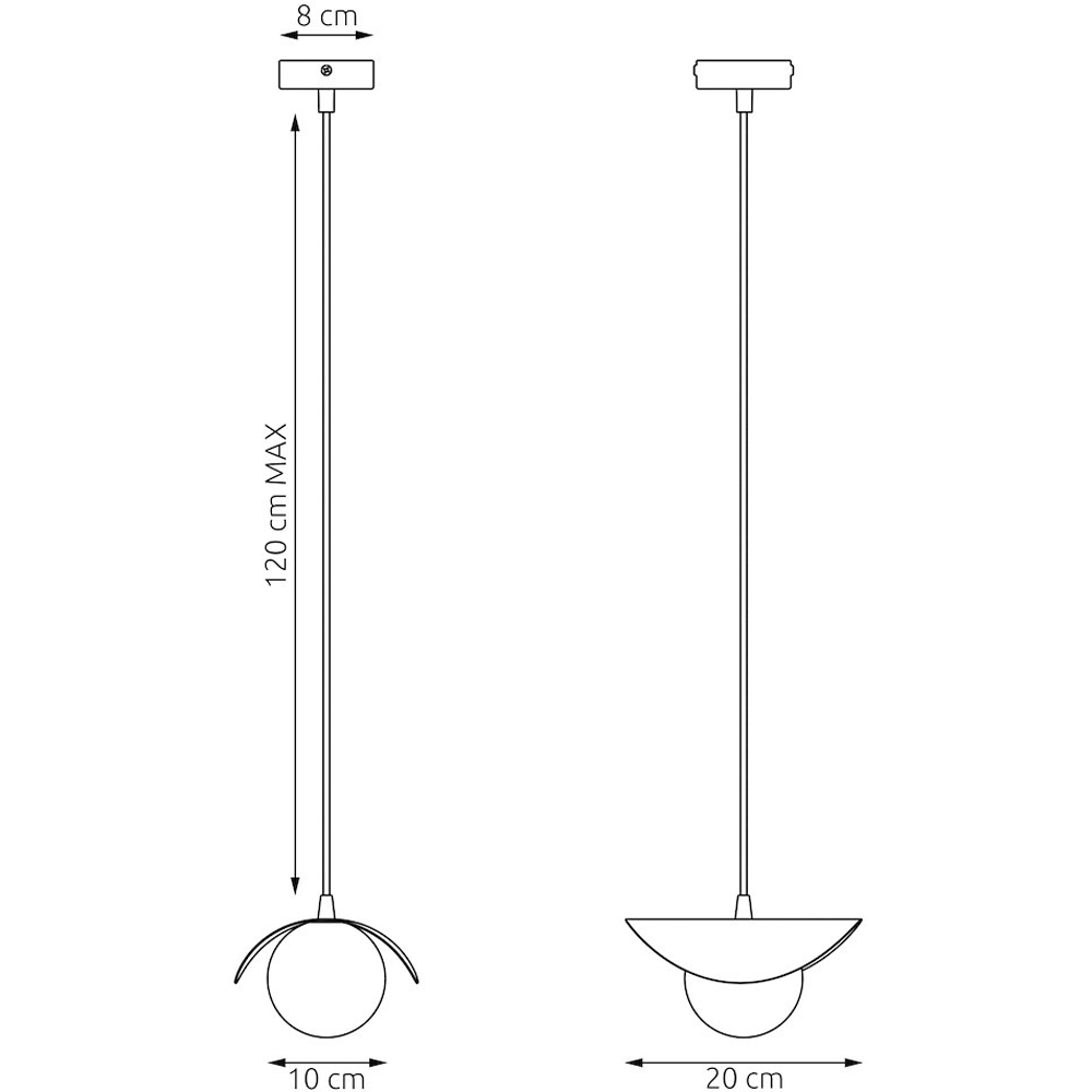 Emibig Ritual White Shade White Pendant Lamp Image 4