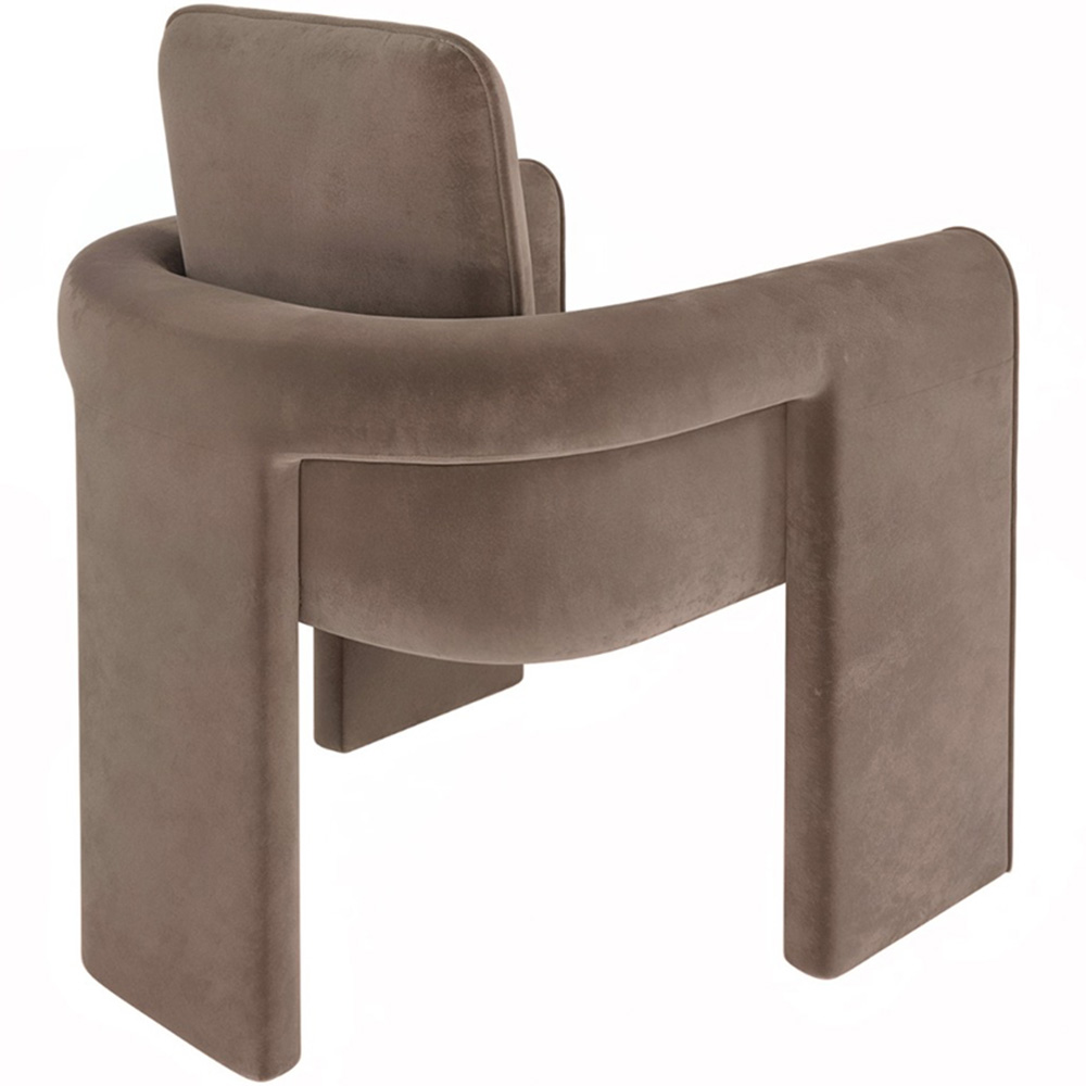 Solace+Co Dakota Chocolate Velvet Accent Chair Image 3