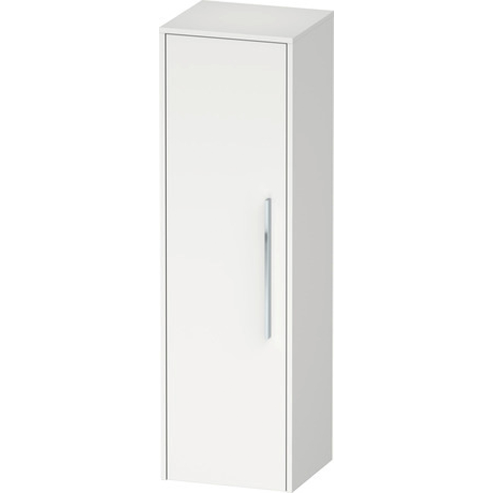 Duravit D-Code Single Left Door Matt White Semi-Tall Cabinet 1320 x 400mm Image 2
