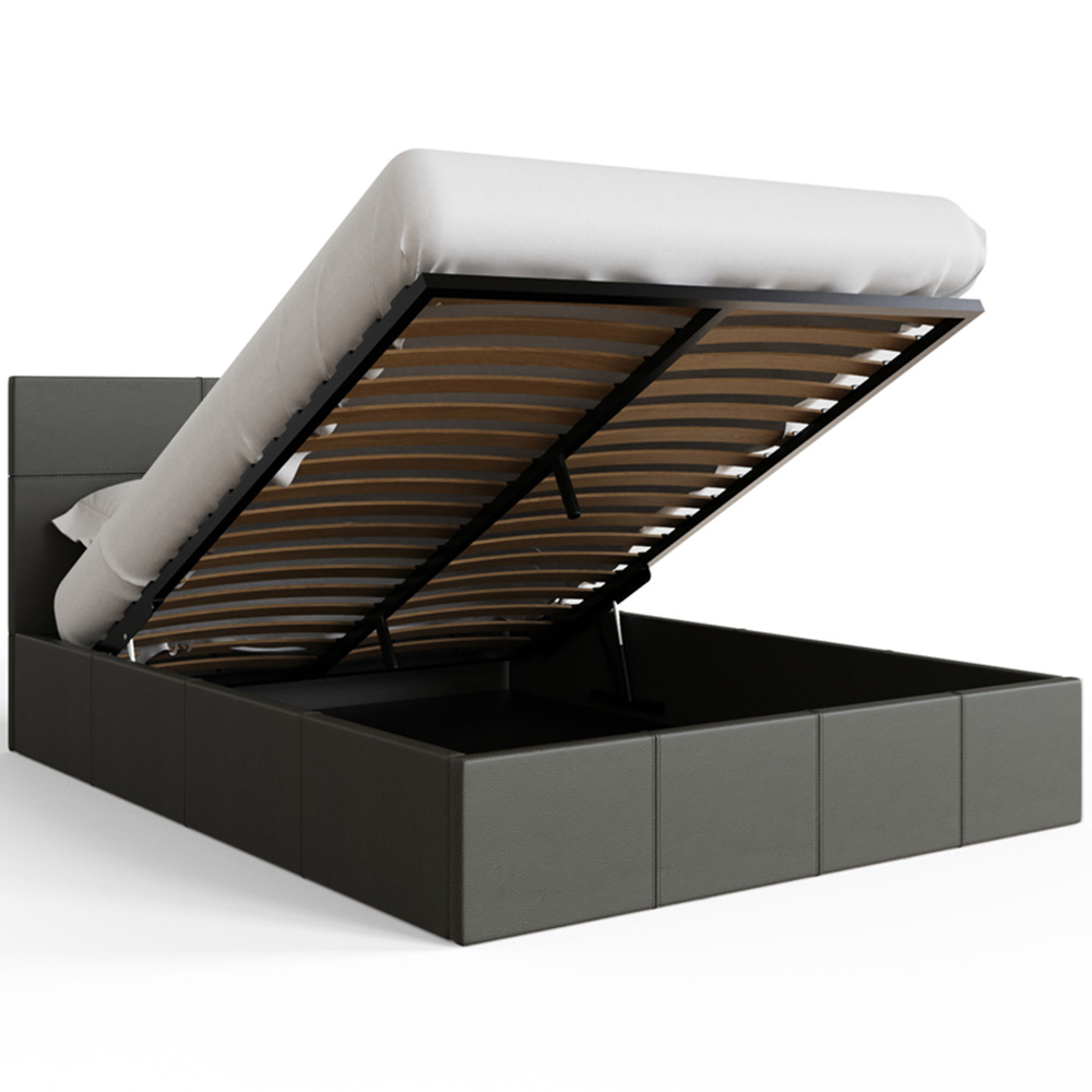 GFW Small Double Grey End Lift Ottoman Bed Image 3