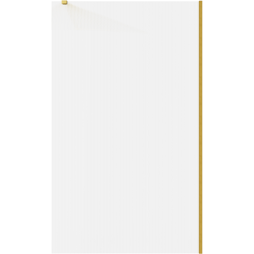 Bathstore Nero Fluted Glass Wetroom Shower Panel with Brushed Brass Profile and Front Arm 800mm Image 4