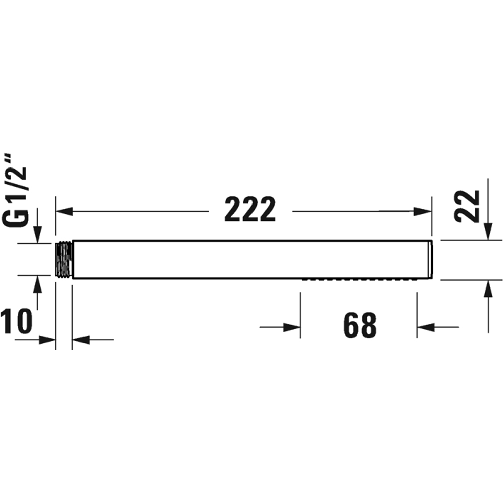 Duravit Square Black Stick Hand Shower Image 2
