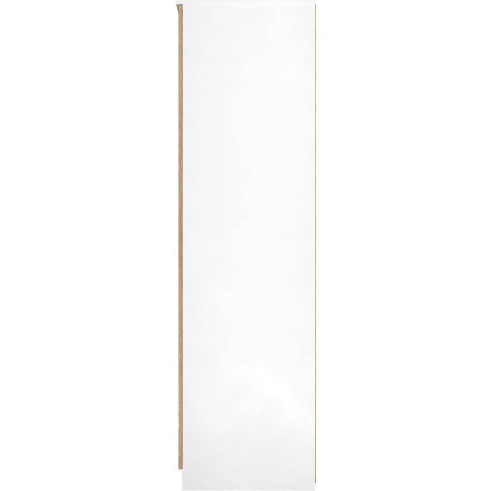 Crowndale Java 2 Door Slatt Effect and White Wardrobe Image 3