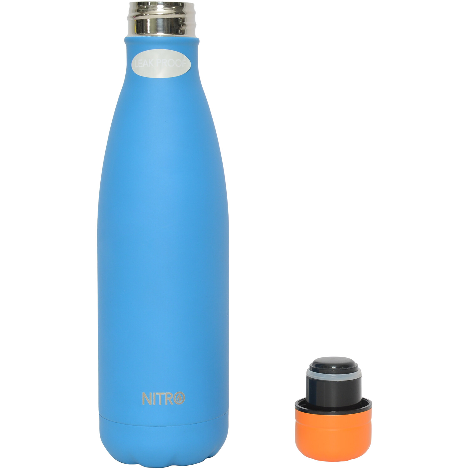 Nitro Neon Blue/Green Stainless Steel Bottle Image 2