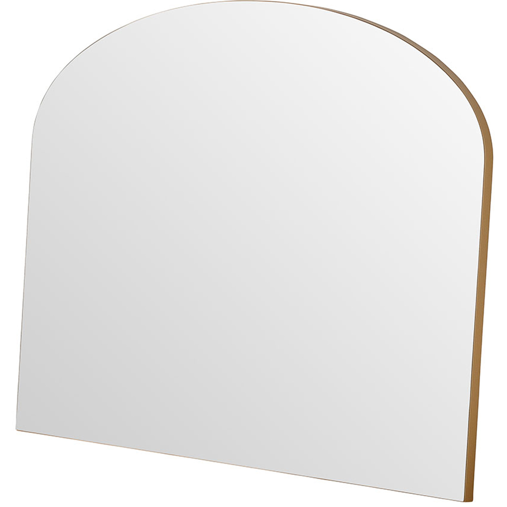 Yearn Simple Gold Plain Arched Overmantle Mirror 69 x 91cm Image 1