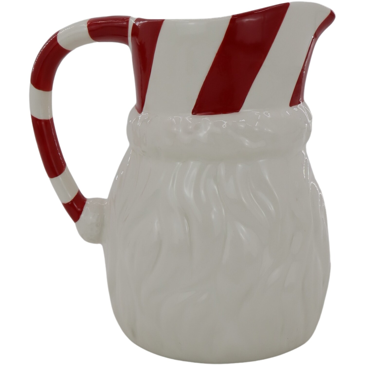 Winking Santa Jug Red and White Image 3