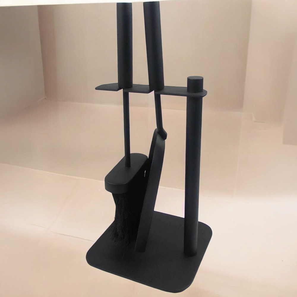 Acacia Home 3 Piece Black Fireside Set Image 2